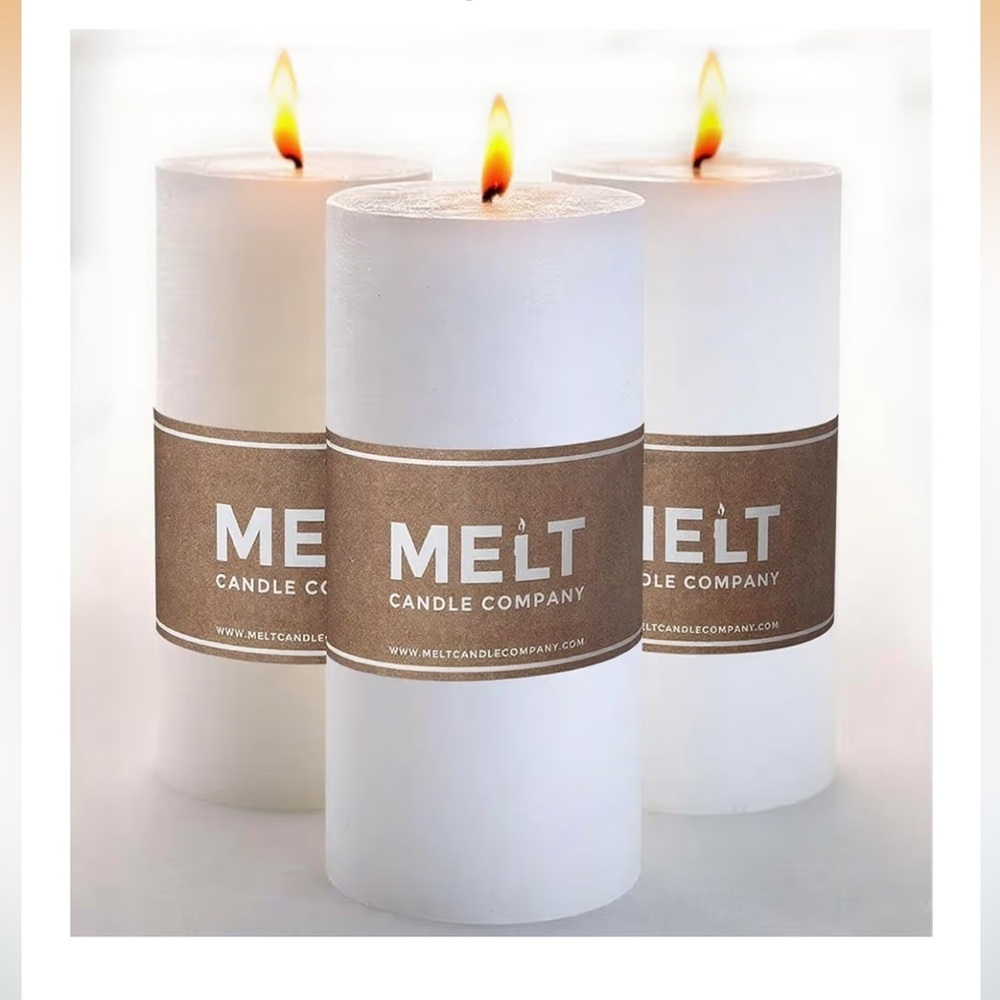White Pillar Candles 045